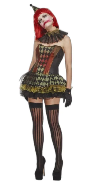 CREEPY ZOMBIE CLOWN FEVER DELUXE - COSTUME CARNEVALE E FESTE A TEMA