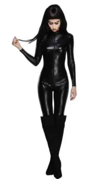 COSTUME NERO  IN LATTICE DELUXE - COSTUMI CARNEVALE E FESTE A TEMA