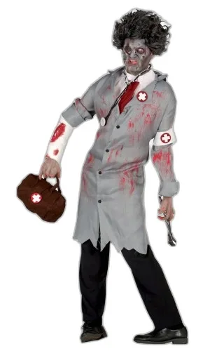 DOTTORE MEDICO ZOMBIE - COSTUME HALLOWEEN CARNEVALE E FESTE A TEMA