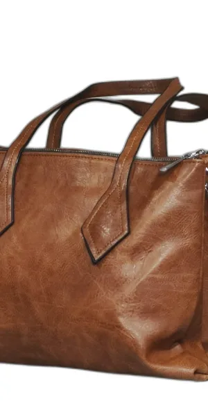 Borsa donna elegante doppia zip tracolla regolabile