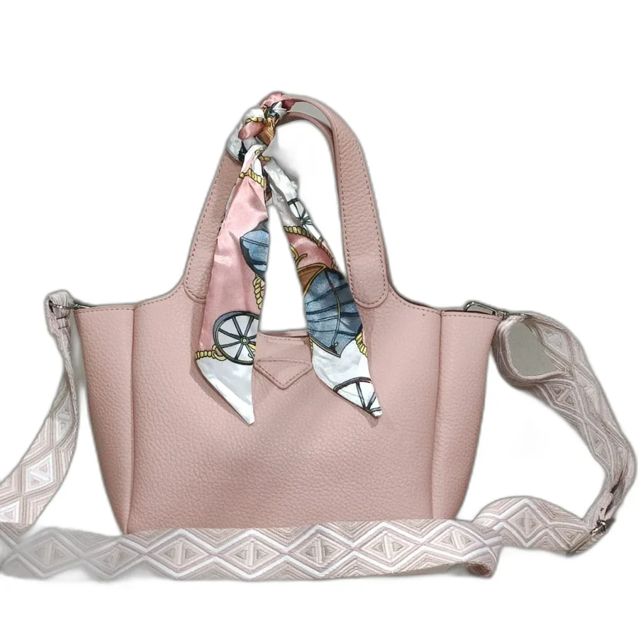 Borsa donna elegante a secchiello  e borsello da viaggio compreso; con manici e tracolla regolabile