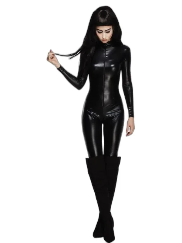 COSTUME NERO  IN LATTICE DELUXE - COSTUMI CARNEVALE E FESTE A TEMA