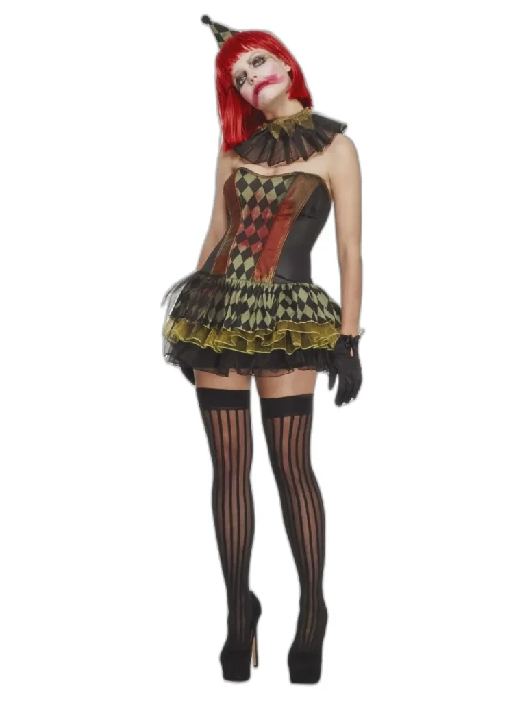 CREEPY ZOMBIE CLOWN FEVER DELUXE - COSTUME CARNEVALE E FESTE A TEMA
