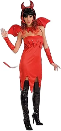 DIAVOLETTA DIAVOLESSA DEMONE - COSTUME HALLOWEEN CARNEVALE E FESTE  A TEMA