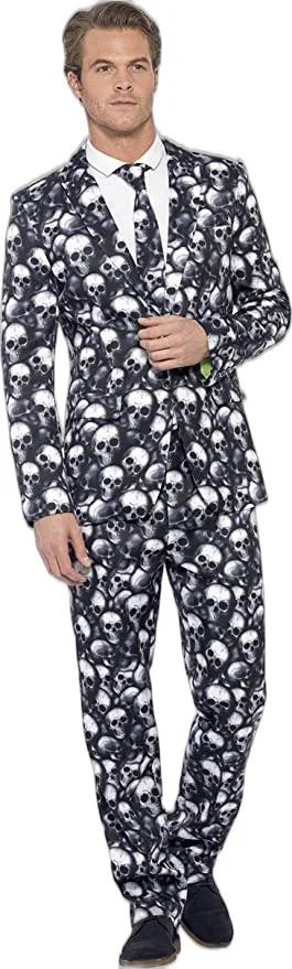 GIACCA CON SCHELETRI ELEGANTE - COSTUME HALLOWEEN CARNEVALE E FESTE  A TEMA