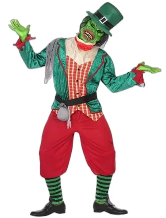 FOLLETTO MALVAGIO LEPRECAUNO  GRINCH - COSTUME HALLOWEEN CARNEVALE E FESTE  A TEMA