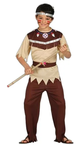 INDIANO GUERRIERO PELLEROSSA FAR WEST - COSTUME CARNEVALE E FESTE A TEMA