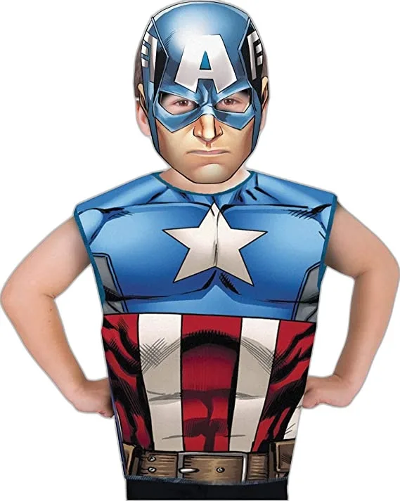 CAPITAN AMERICA - CAPTAIN AMERICA - AVENGERS - MARVEL -COSTUME CARNEVALE E FESTE  A TEMA